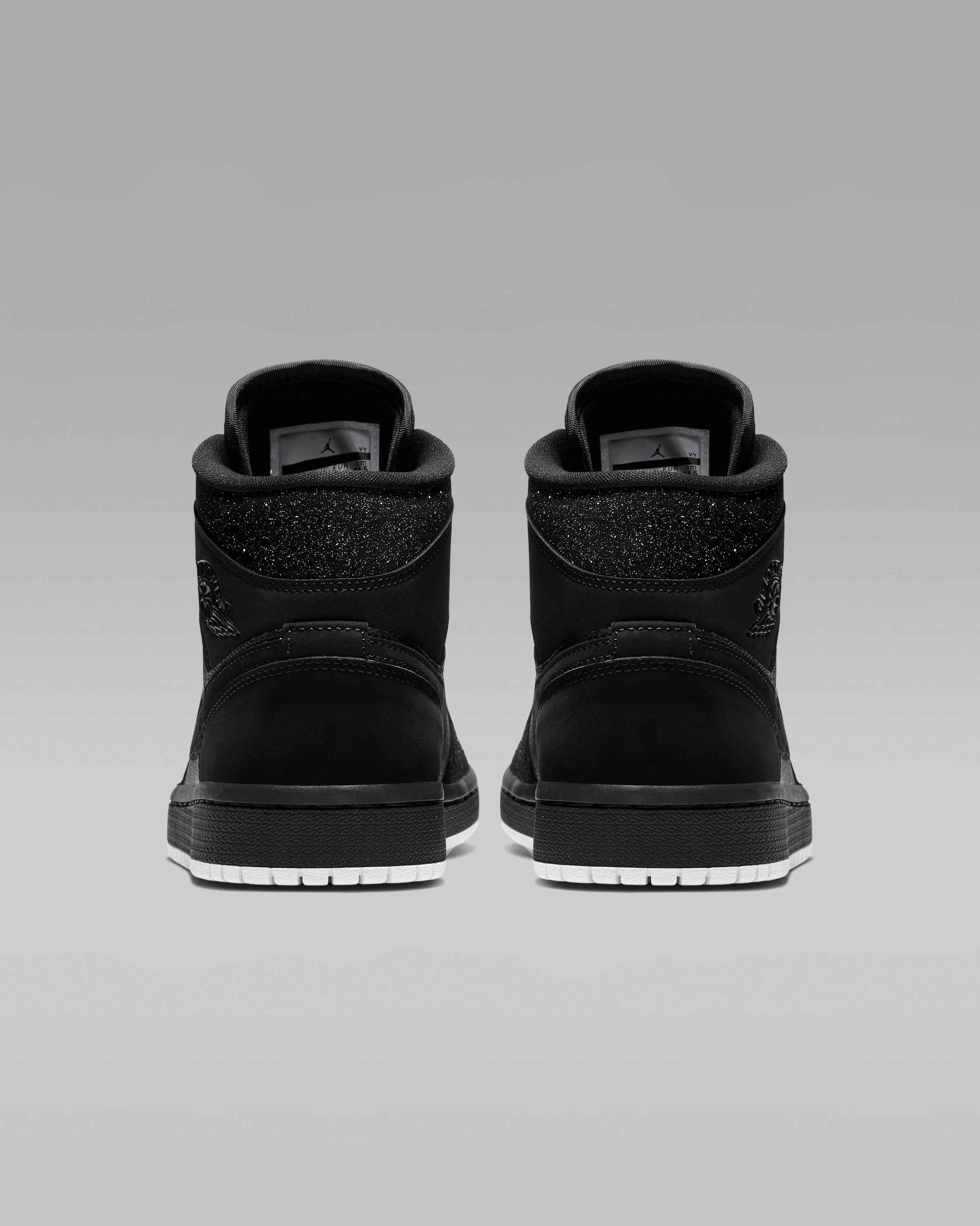 Air Jordan 1 Mid Women's Shoes - Black/White/Phantom - View 6