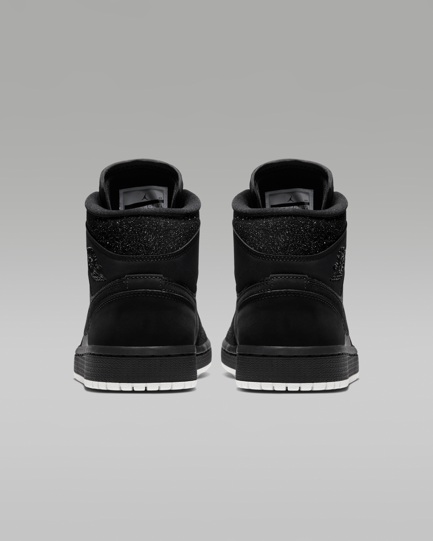 Air Jordan 1 Mid Women's Shoes - Black/White/Phantom - View 6