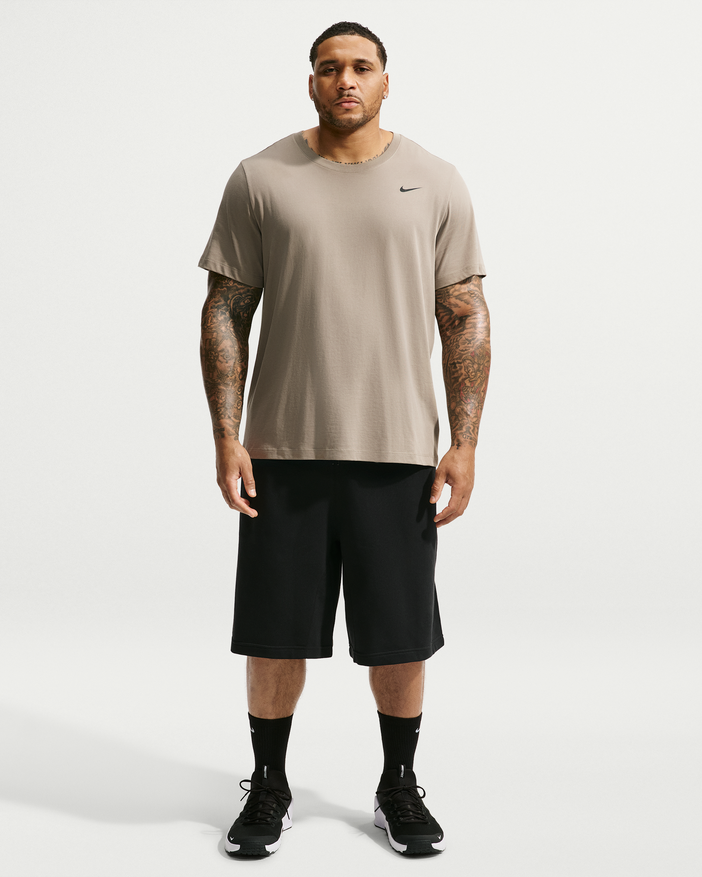 Nike N.A.C. Men's Dri-FIT Fleece Training Shorts - Black/Black - View 7