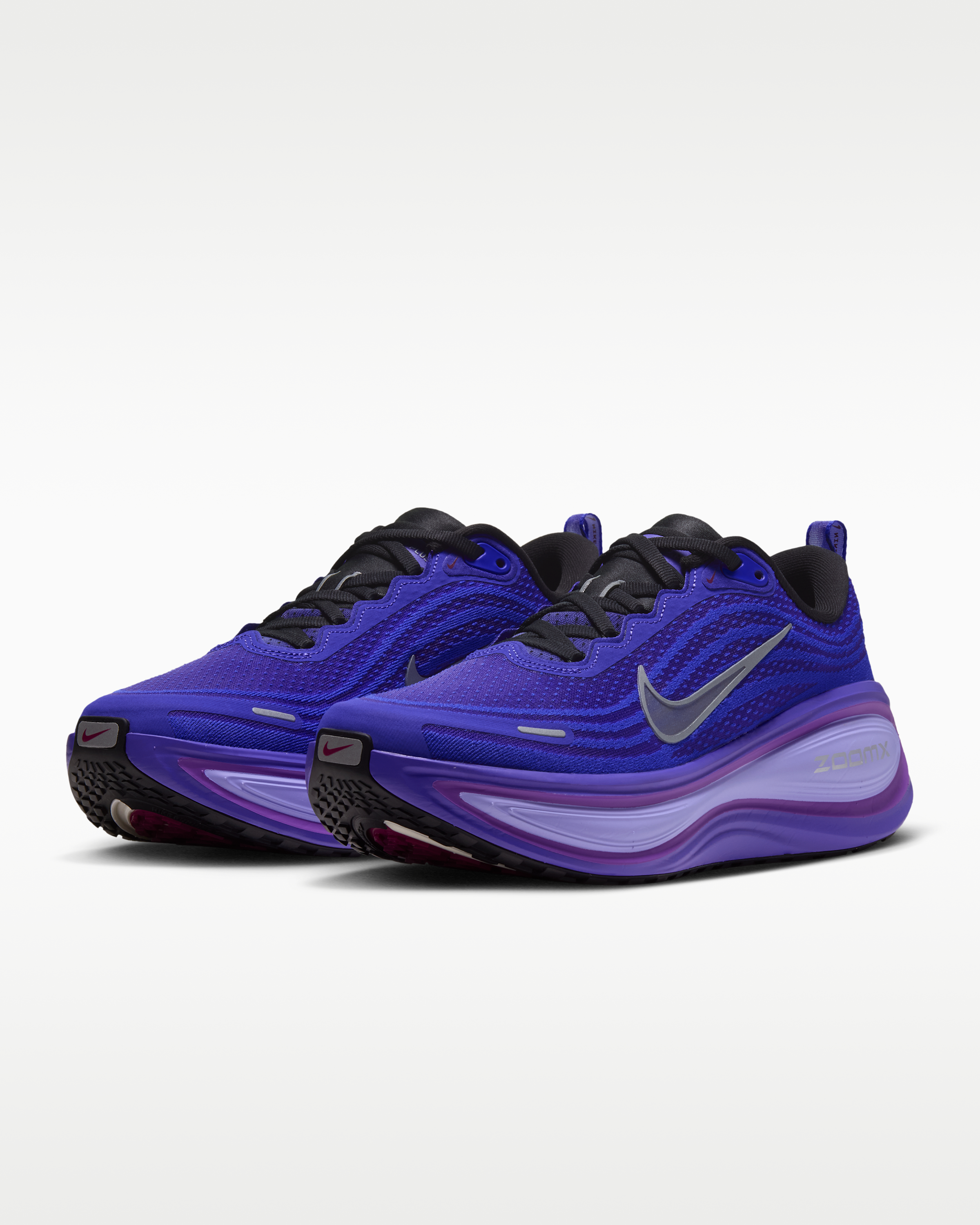 Nike Vomero Plus Women's Road Running Shoes - Black/Persian Violet/Vivid Violet/Metallic Silver - View 5