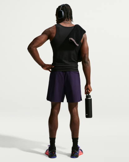 Nike Unlimited Men's Dri-FIT 18cm (approx.) Unlined Versatile Shorts - Purple Dynasty/Black/Purple Dynasty - View 5