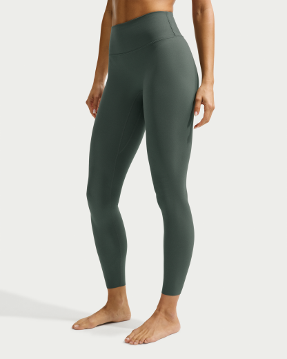 Nike Zenvy Women's High-Waisted Full-Length Leggings with No Front Seam - Camo Green/White - View 2