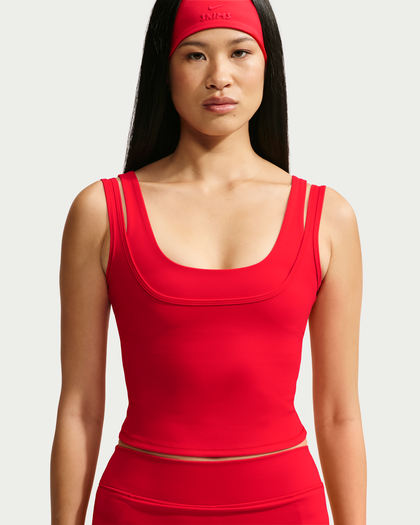 NikeSKIMS Matte Women's Double-Strap Scoop Tank Top - University Red - View 1