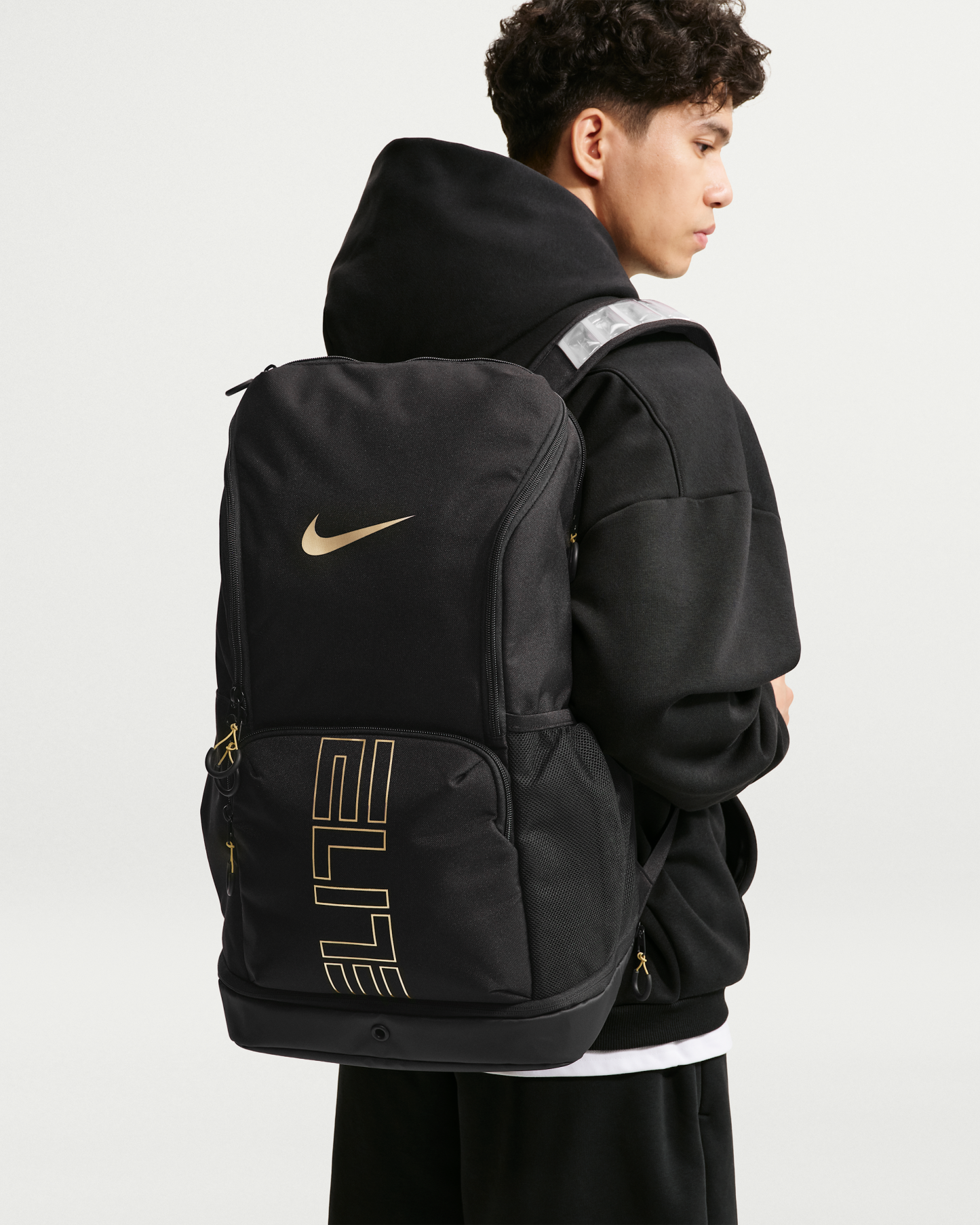 Nike Varsity Elite Backpack (32L) - Black/Black/Metallic Gold - View 1