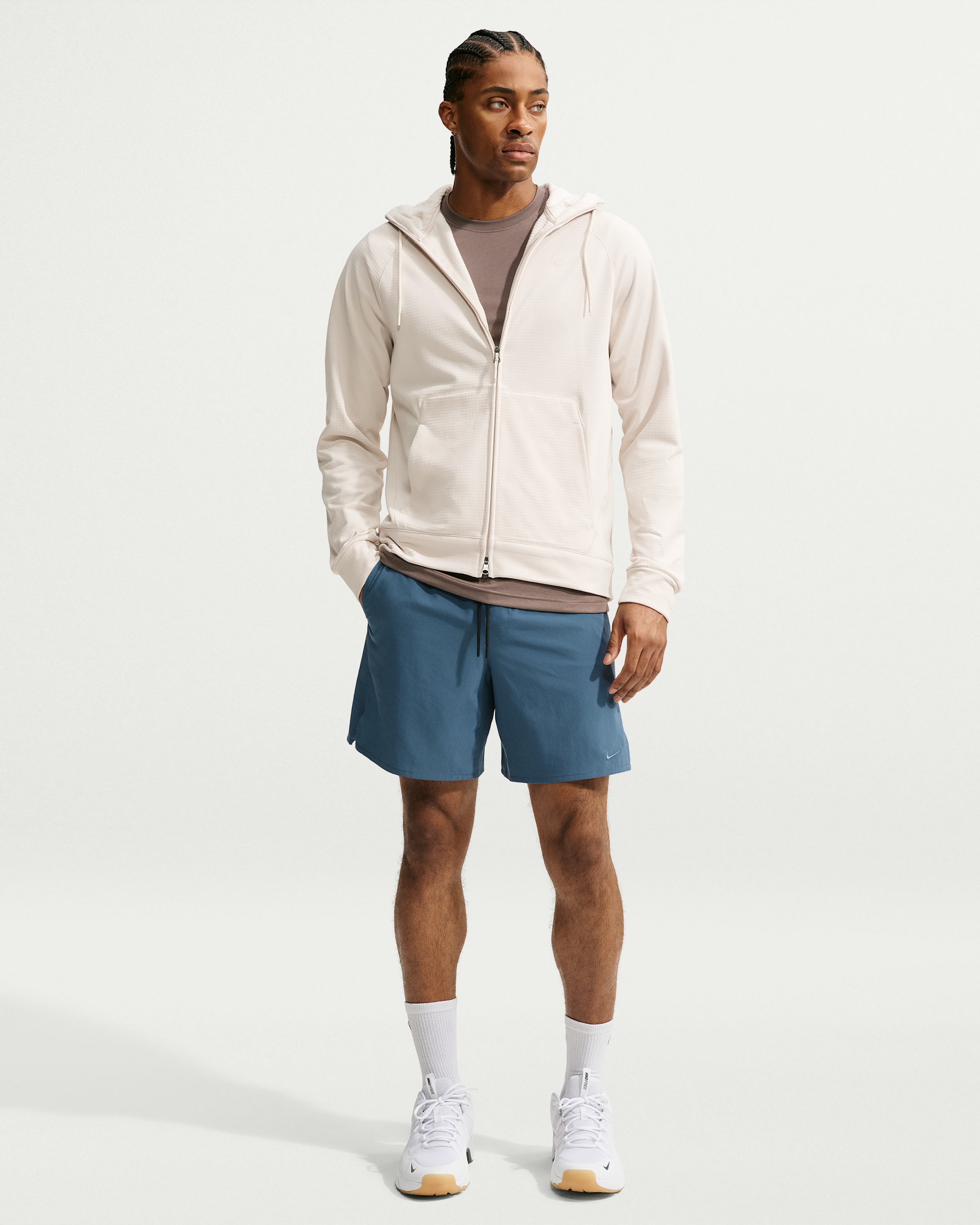 Nike Primary Nanoknit Men's Therma-FIT Full-Zip Hoodie - Light Orewood Brown/Light Orewood Brown - View 4