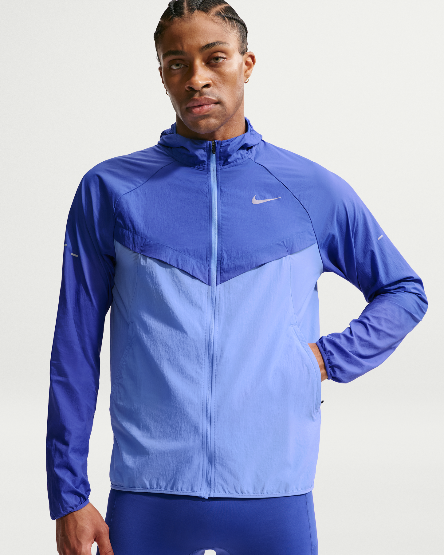 Nike Stride Men's Repel UV Running Jacket - Lapis/Royal Pulse - View 1