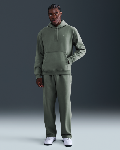 Nike Solo Swoosh Men's Pullover Hoodie - Clay Green/Clay Green/White - View 4