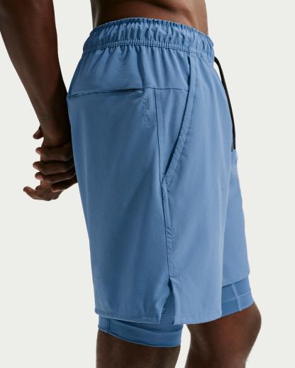 Nike Unlimited Men's Dri-FIT 18cm (approx.) 2-in-1 Versatile Shorts - Indigo Storm/Indigo Storm/Black/Indigo Storm - View 3