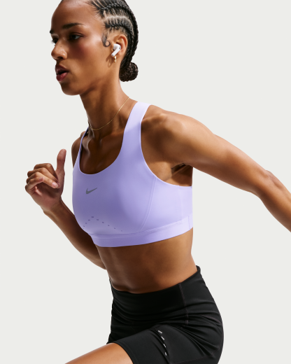 Nike Swift Women's High-Support Lightly Lined Sports Bra - Purple Pulse - View 3