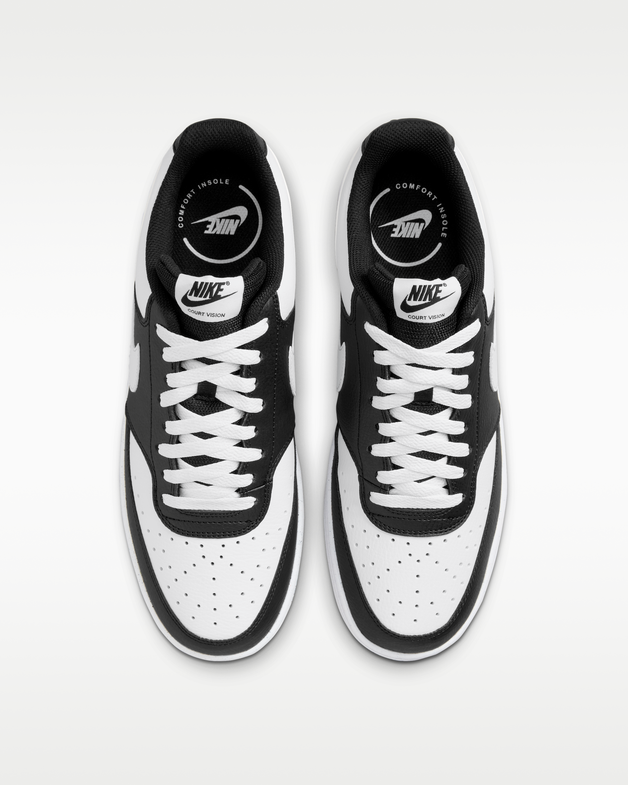 Nike Court Vision Low Men's Shoes - Black/White - View 4