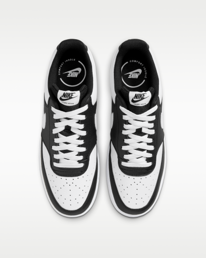 Nike Court Vision Low Men's Shoes - Black/White - View 4
