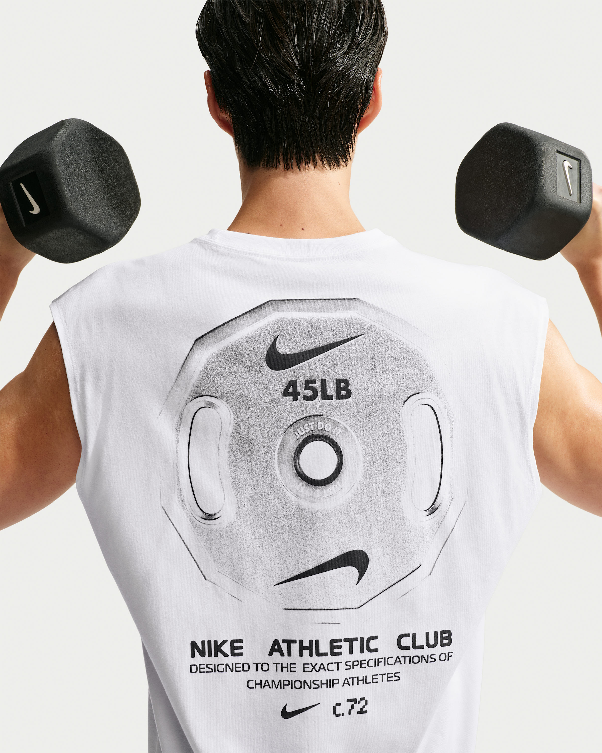 Nike N.A.C. Men's Sleeveless T-Shirt - White/Black - View 2
