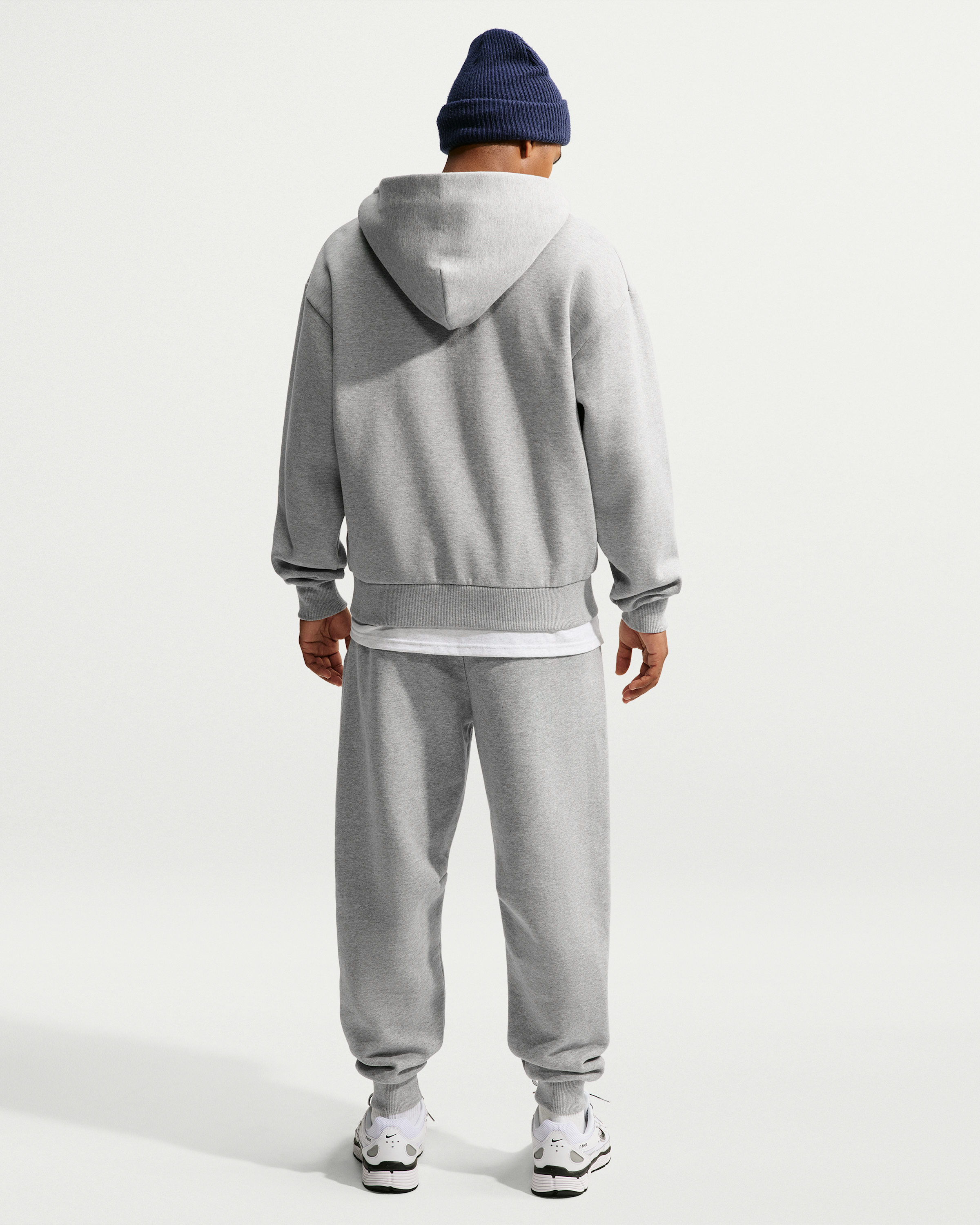 Nike Solo Fleece Men's Joggers - Dark Grey Heather/Sail - View 5