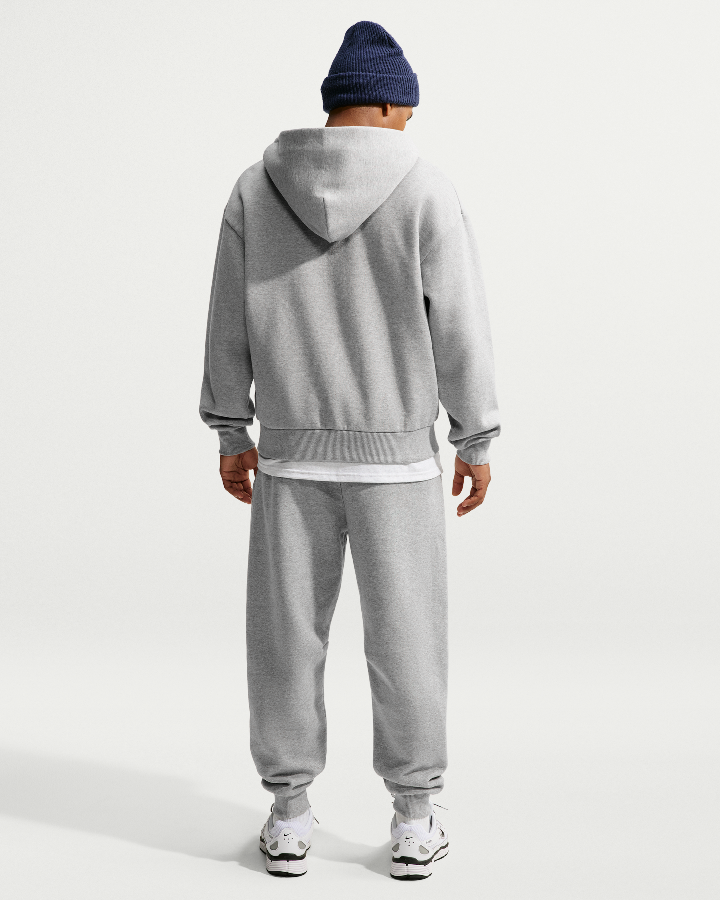 Nike Solo Fleece Men's Joggers - Dark Grey Heather/Sail - View 5