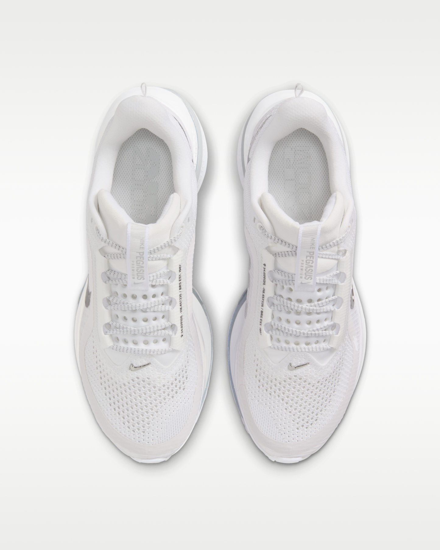 Nike Pegasus Premium Women's Road Running Shoes - White/Metallic Silver/Metallic Silver - View 4
