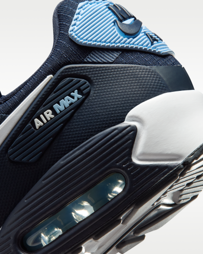 Nike Air Max 90 Drift Men's Shoes - Dark Obsidian/Psychic Blue/White - View 8