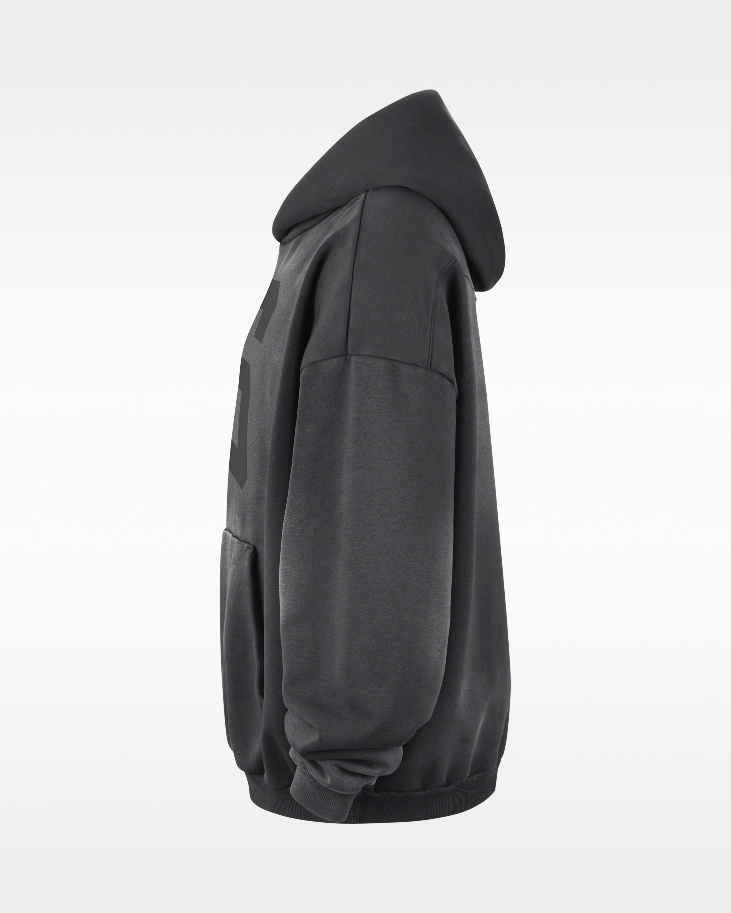 Chicago Bulls Standard Issue Men's Therma-FIT Fleece Washed Basketball Hoodie - Dark Charcoal/White/White - View 3
