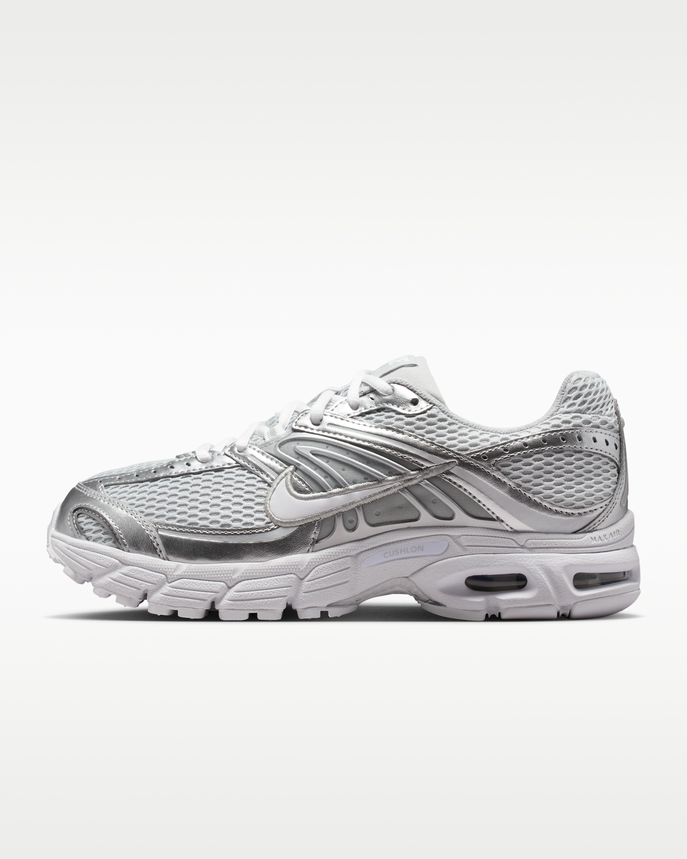 Nike Air Max Moto 2K Women's Shoes with Reflective Design Accents - Grey Fog/Metallic Silver/White - View 1