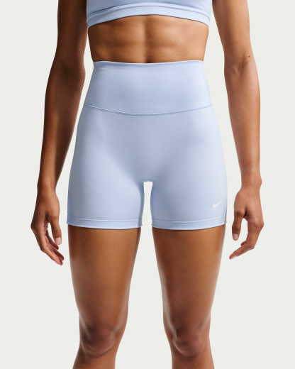 Nike One Women's High-Waisted 12.5cm (approx.) Biker Shorts - Hydrogen Blue/White - View 2