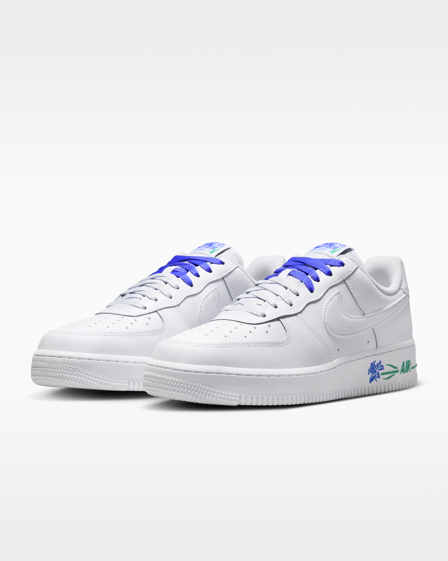 Nike Air Force 1 '07 SE Women's Shoes - White/Persian Violet/Stadium Green/White - View 5