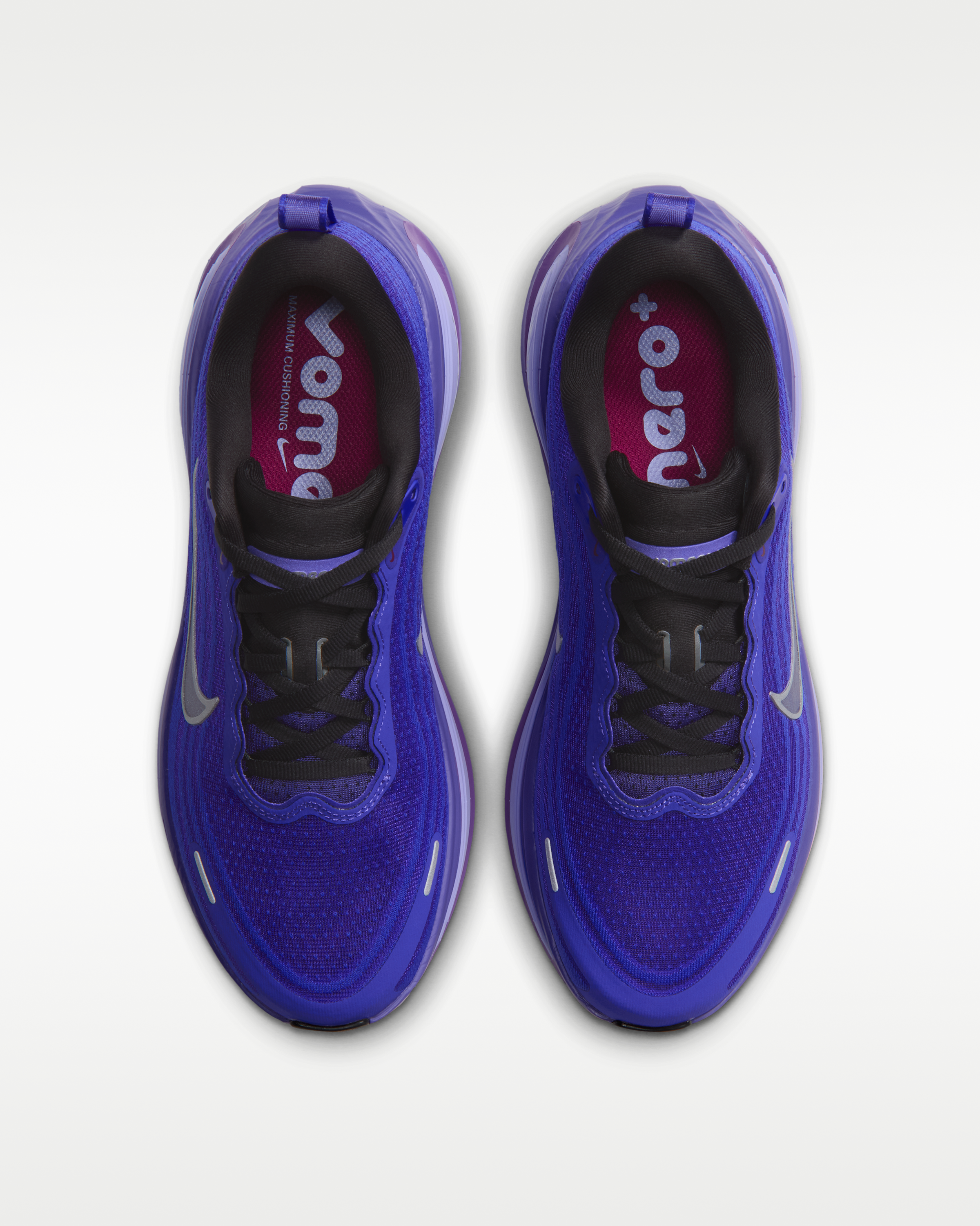 Nike Vomero Plus Women's Road Running Shoes - Black/Persian Violet/Vivid Violet/Metallic Silver - View 4