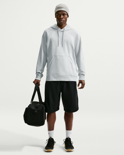 Nike N.A.C. Men's Dri-FIT Oversized Fleece Training Hoodie - Light Smoke Grey/Heather/Light Smoke Grey - View 4