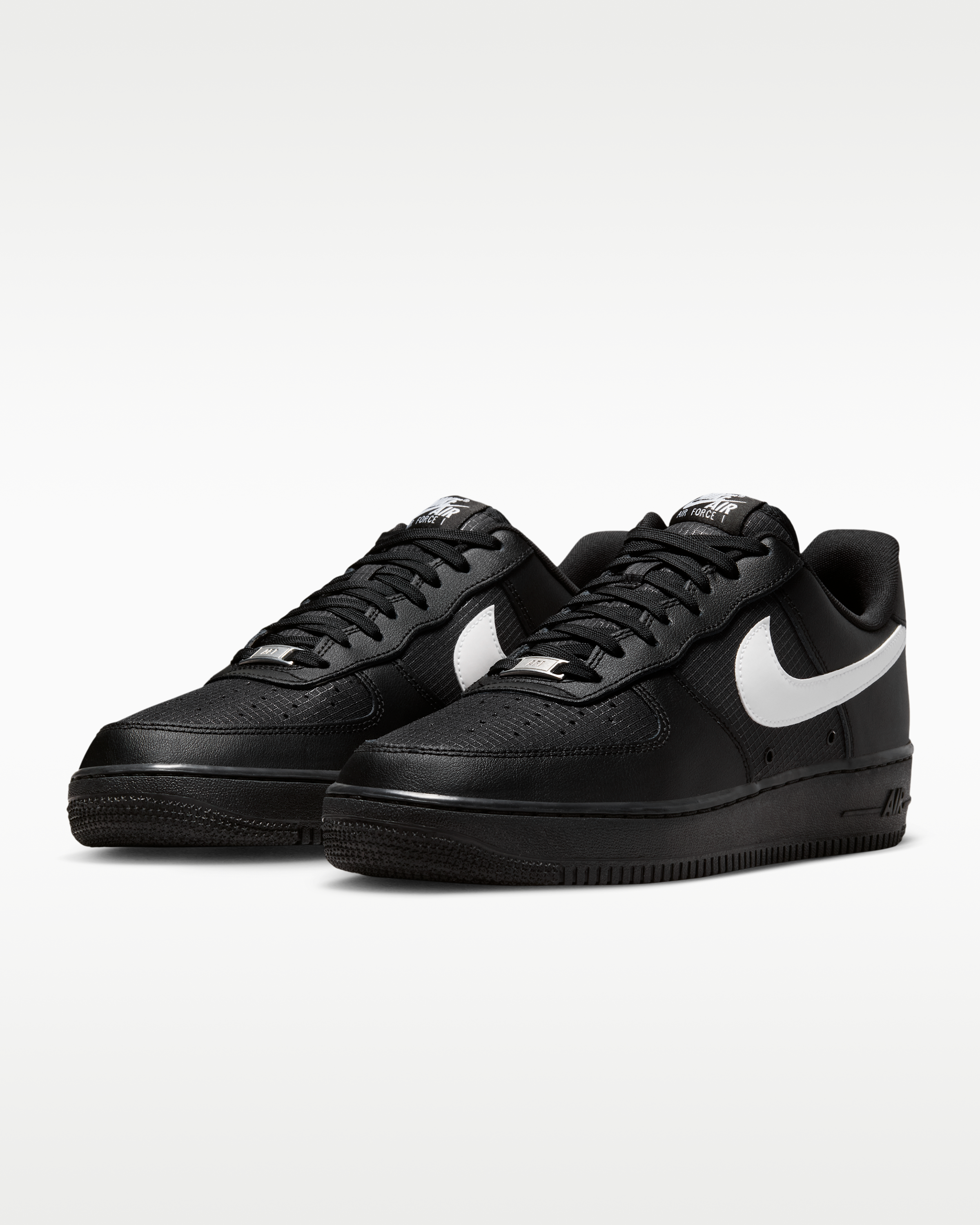 Nike Air Force 1 '07 LV8 Men's Shoes - Black/Black/White - View 5