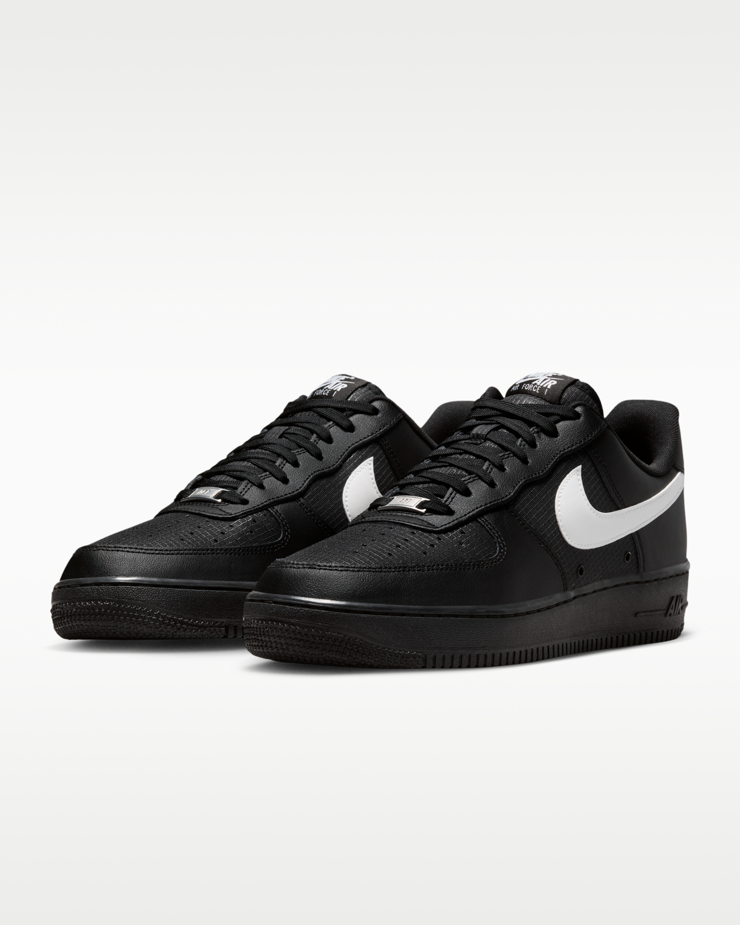 Nike Air Force 1 '07 LV8 Men's Shoes - Black/Black/White - View 5