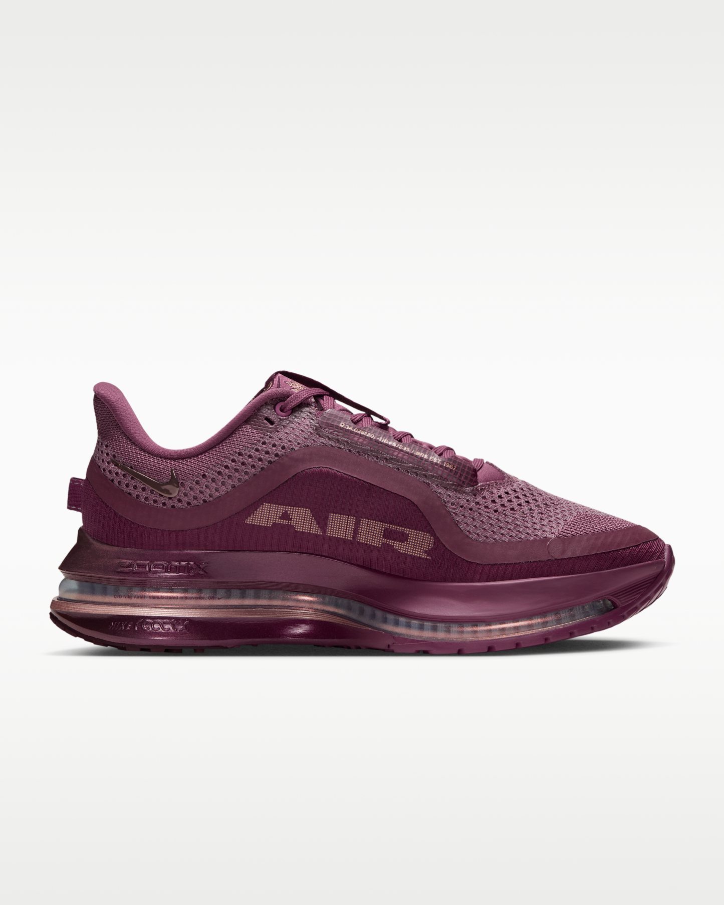 Nike Pegasus Premium Women's Road Running Shoes - Pink Smoke/Mystic Dates/Light Boulder/Metallic Red Bronze - View 3