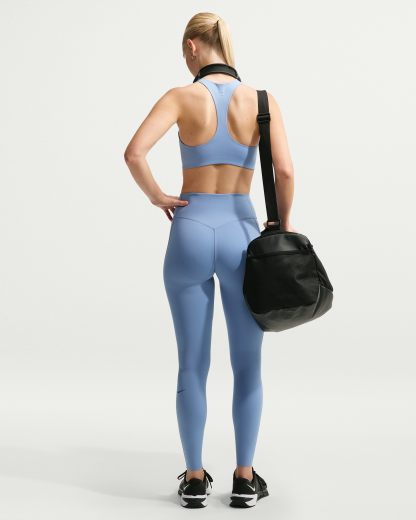 Nike Universa Women's High-Waisted Full-Length Leggings with No Front Seam - Work Blue/Chambray/New Slate - View 5