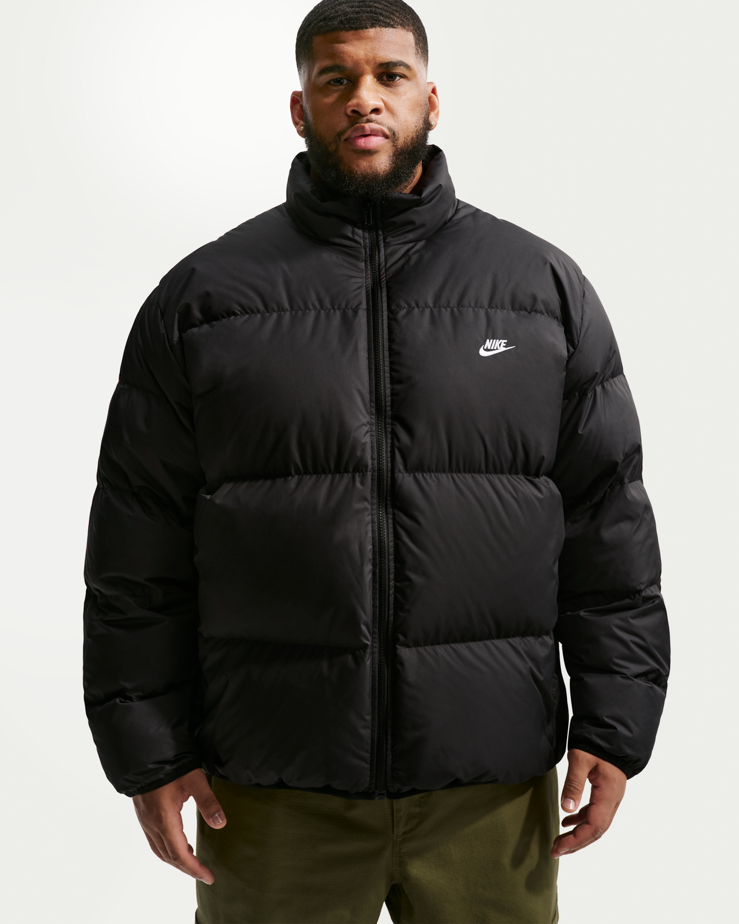 Nike Sportswear Club Men's Therma-FIT Down Puffer Jacket - Black/White - View 6