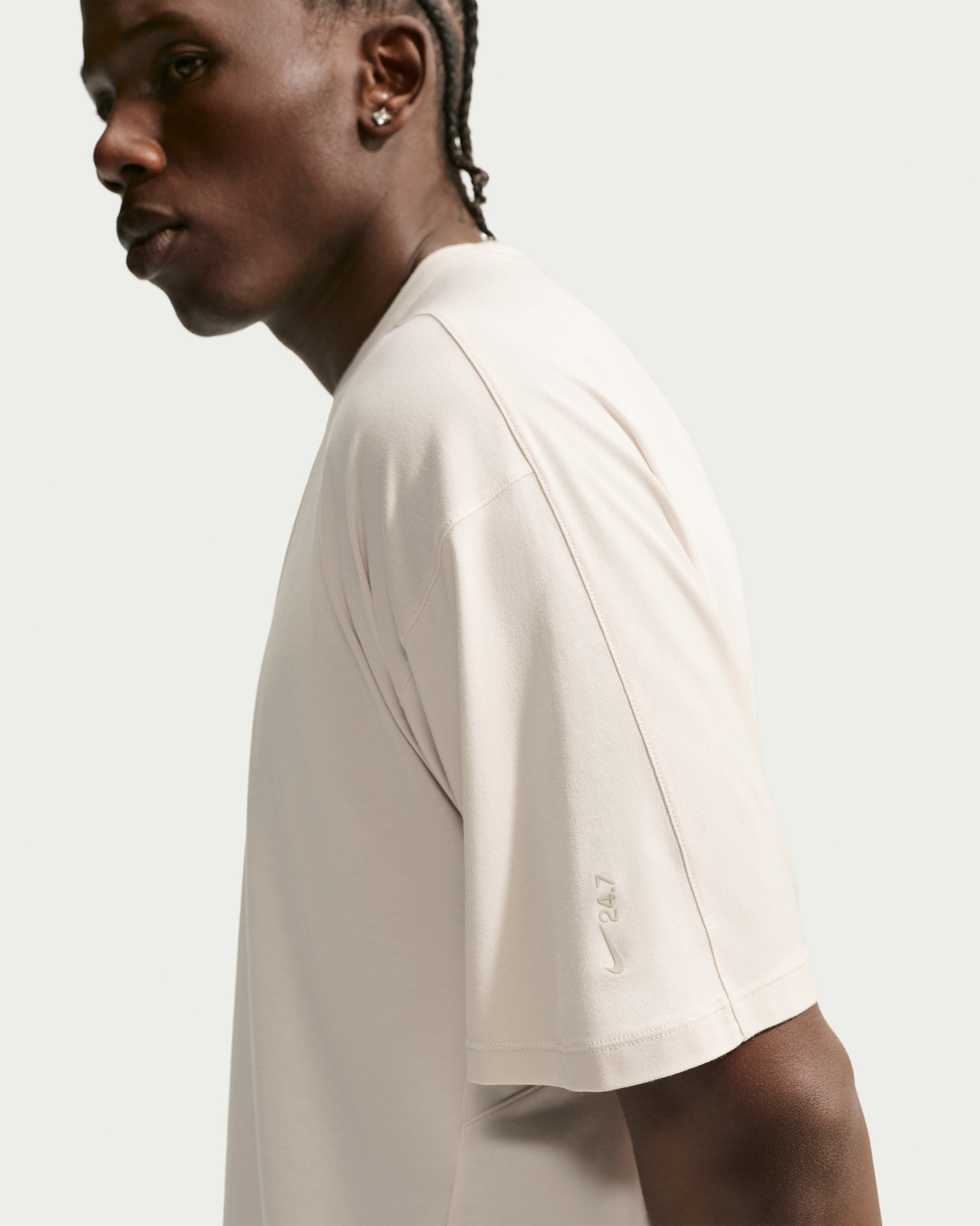 Nike 24.7 ImpossiblySoft Light Men's Dri-FIT Short-Sleeved T-Shirt - Light Orewood Brown/Sail/Light Iron Ore - View 3