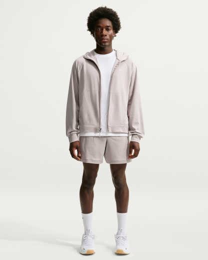 Nike Primary NanoKnit Men's Dri-FIT UV Protection Full-Zip Performance Hoodie - Moon Particle/College Grey/Heather/Moon Particle - View 4