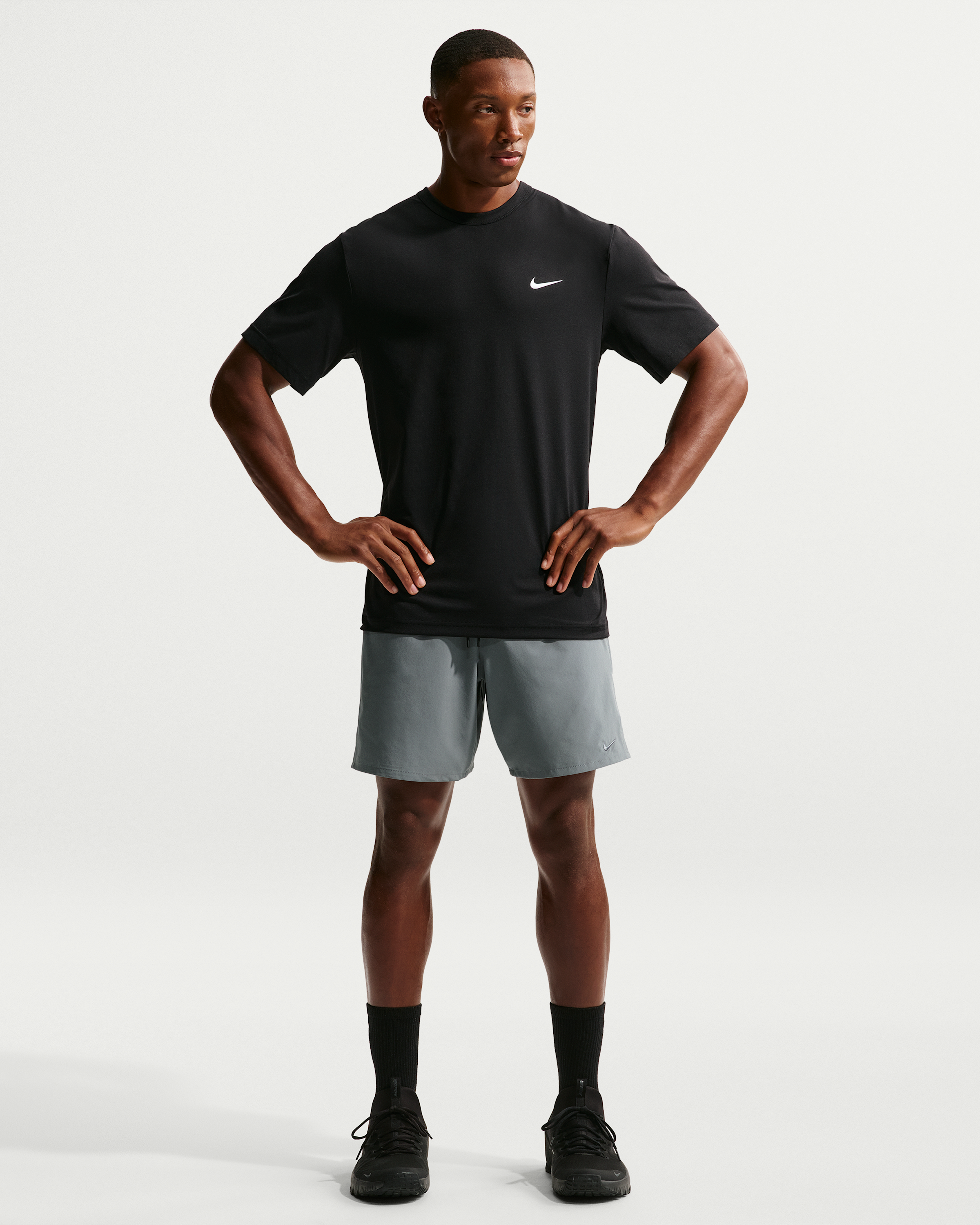 Nike Unlimited Men's Dri-FIT 18cm (approx.) Unlined Versatile Shorts - Smoke Grey/Black/Smoke Grey - View 1