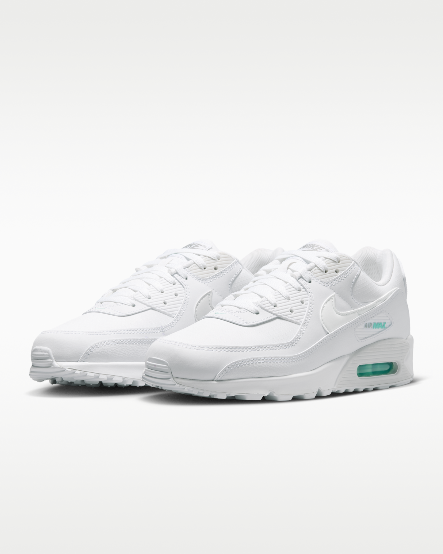 Nike Air Max 90 Men's Shoes - White/Hyper Turquoise/Photon Dust - View 5