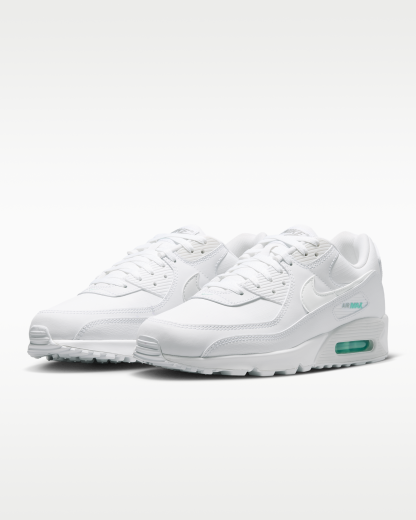 Nike Air Max 90 Men's Shoes - White/Hyper Turquoise/Photon Dust - View 5