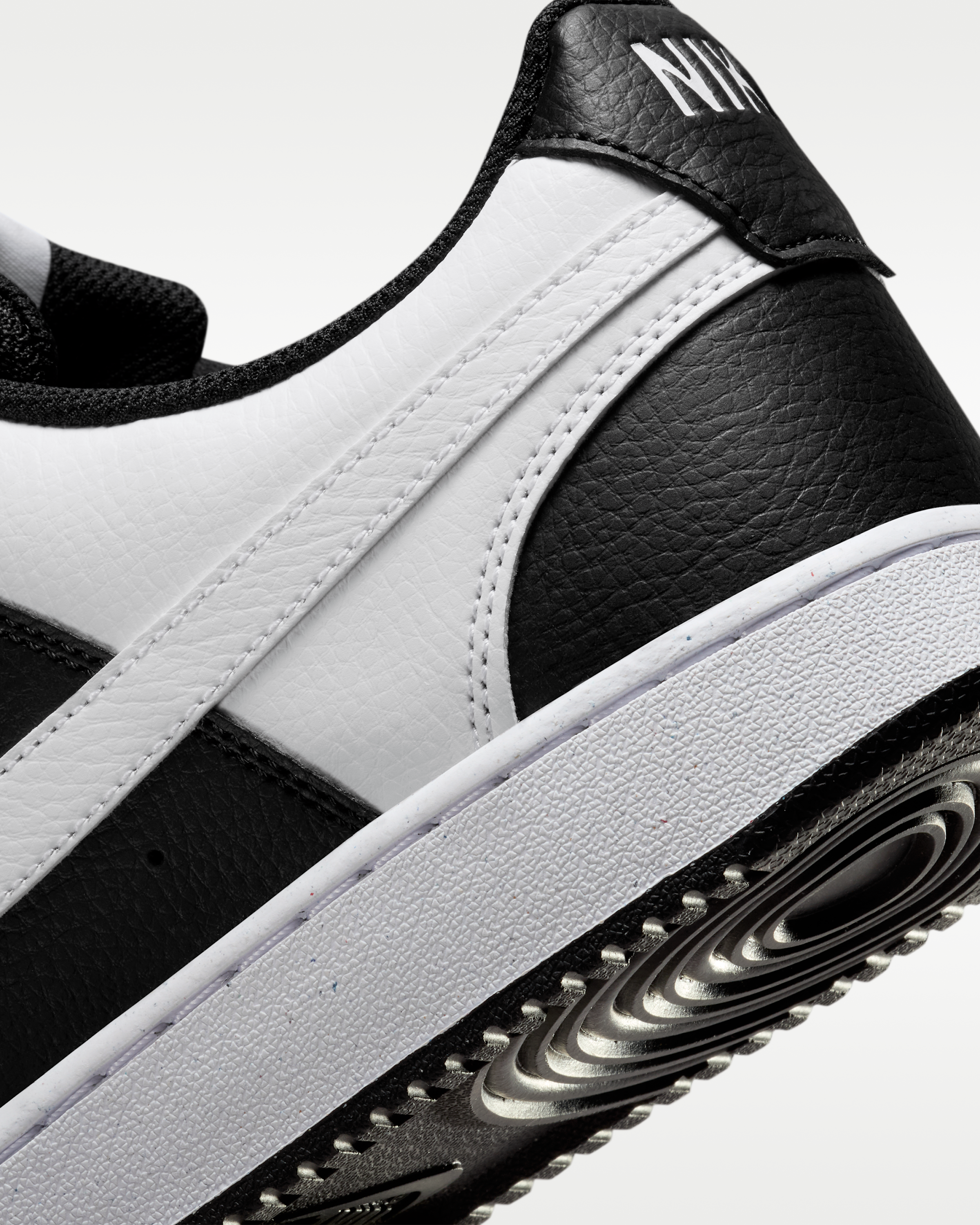 Nike Court Vision Low Men's Shoes - Black/White - View 8