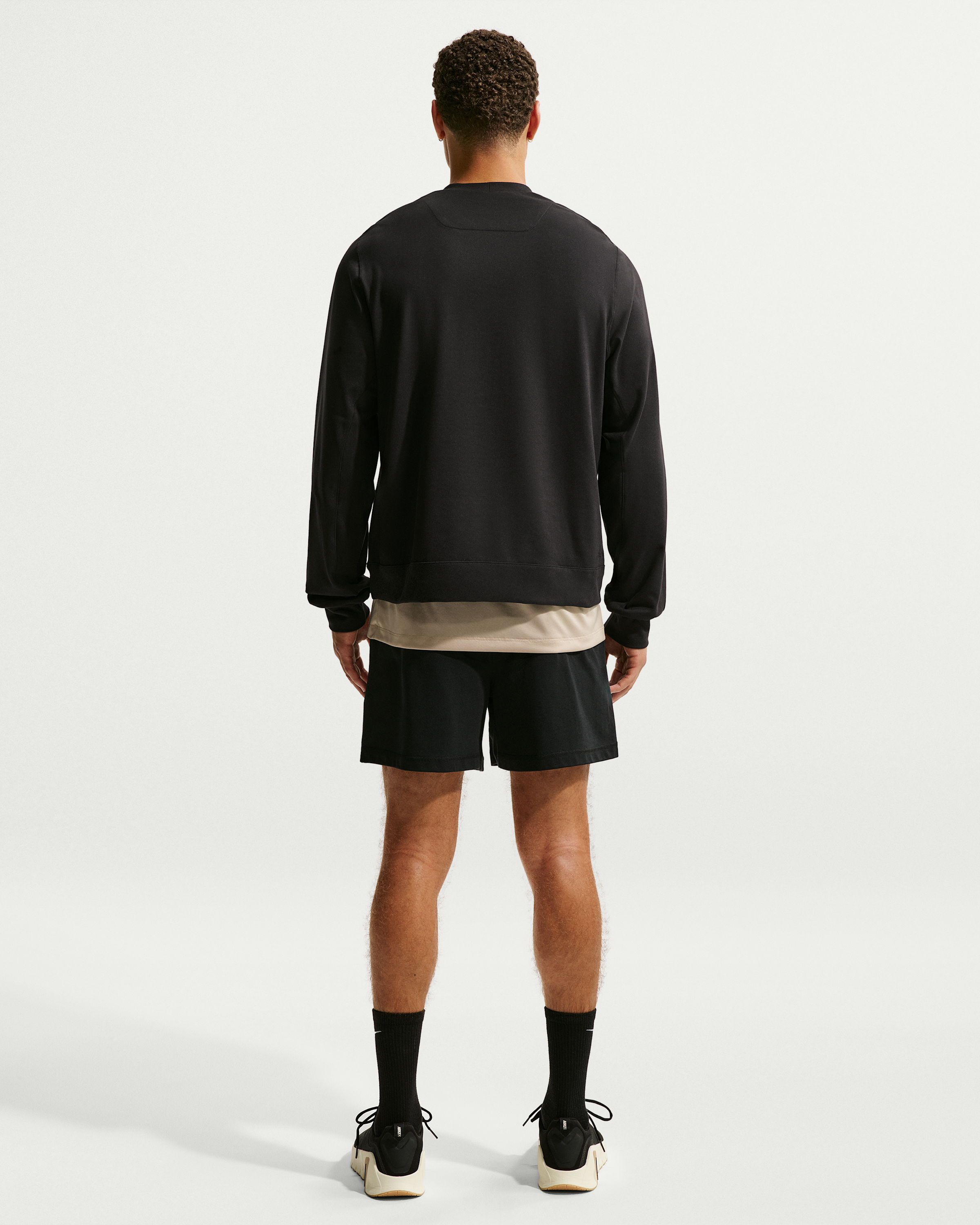 Nike Primary NanoKnit Men's Dri-FIT UV Protection Long-Sleeve Performance Top - Black/Black - View 5