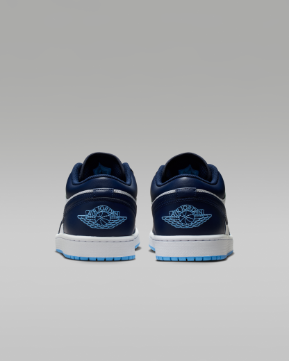 Air Jordan 1 Low Men's Shoes - Midnight Navy/White/University Blue - View 6