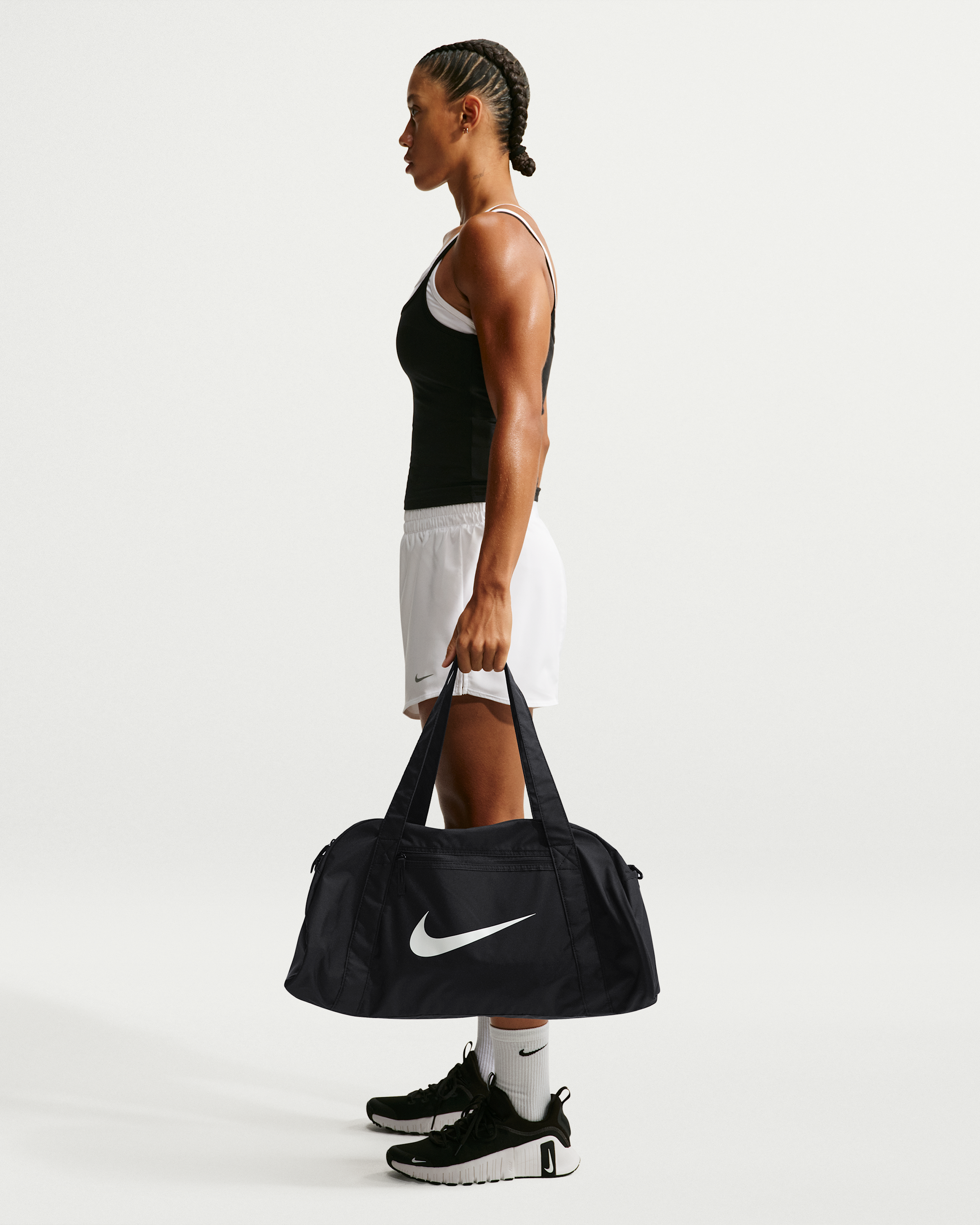 Nike Training Duffel Bag (24L) - Black/Black/White - View 11