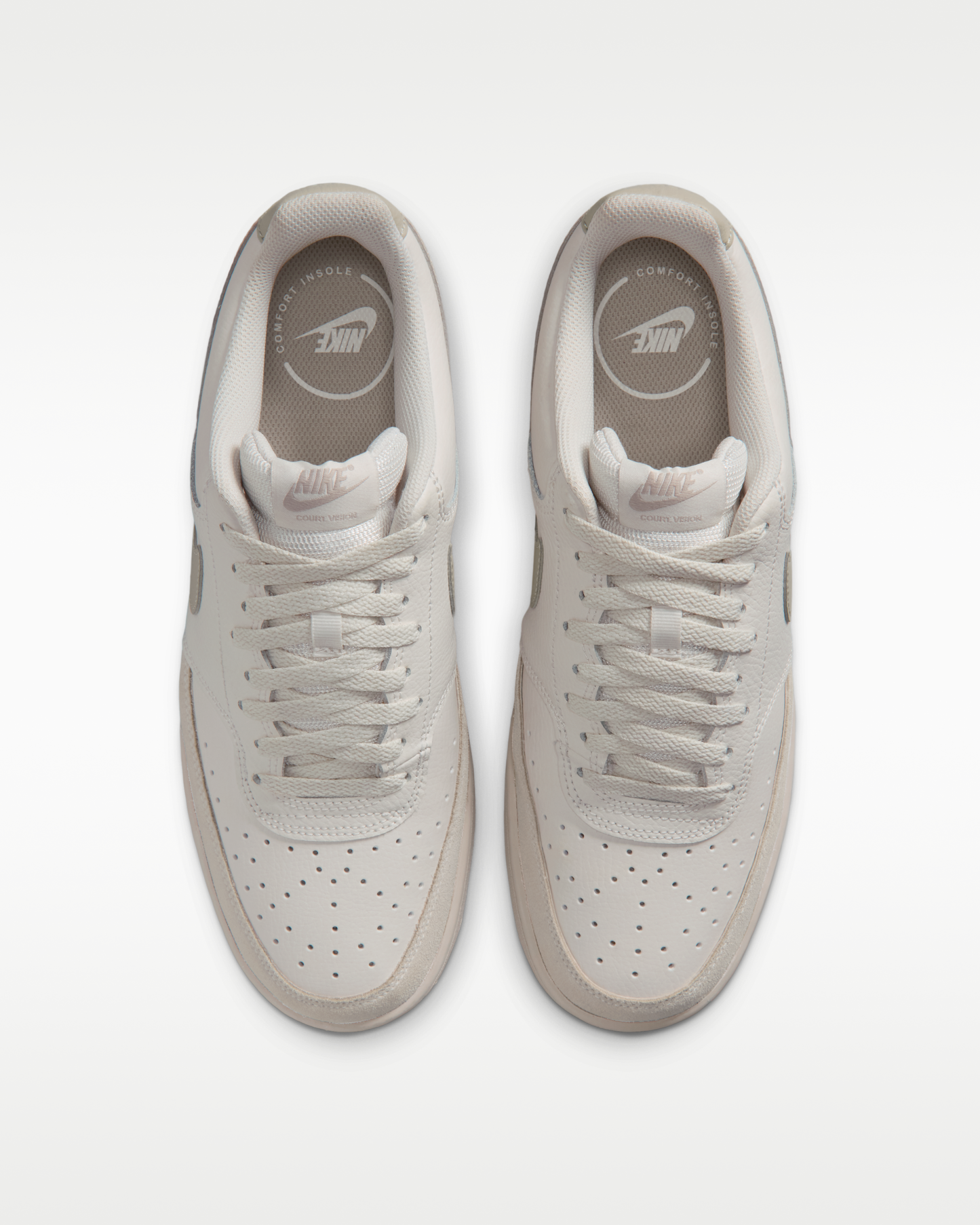 Nike Court Vision Low Suede Men's Shoes - Phantom/Cream II - View 4