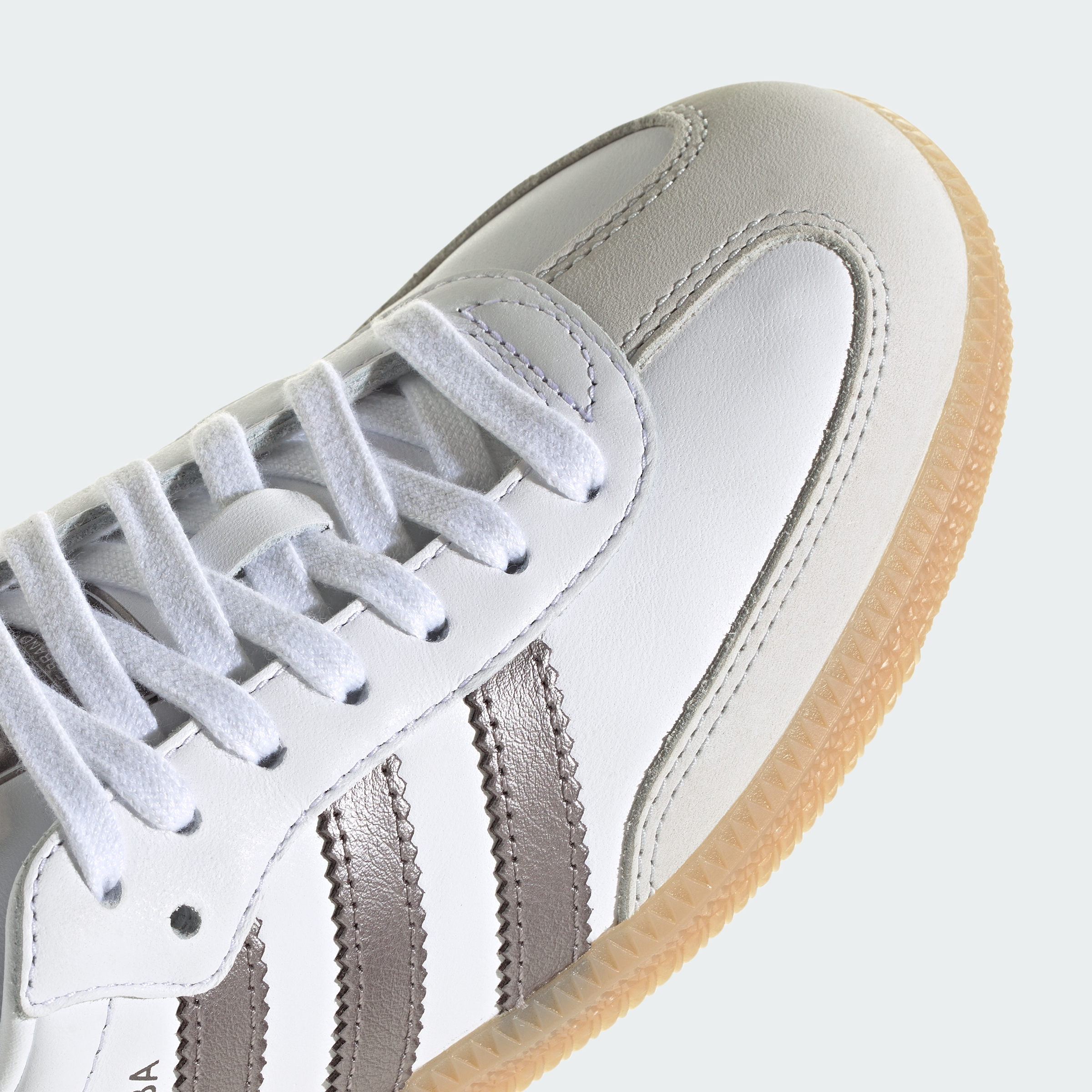 adidas SAMBA OG SHOES - Cloud White / Coffee Met. / Gum - View 10