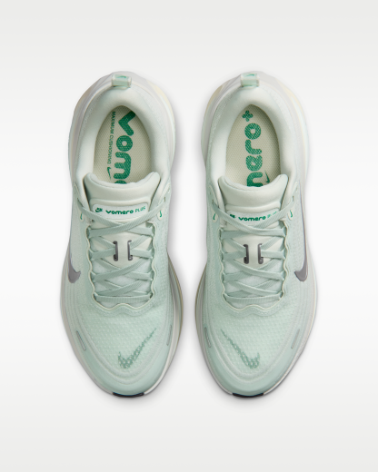 Nike Vomero Plus Women's Road Running Shoes - Light Silver/Barely Green/Sea Glass/Metallic Silver - View 4