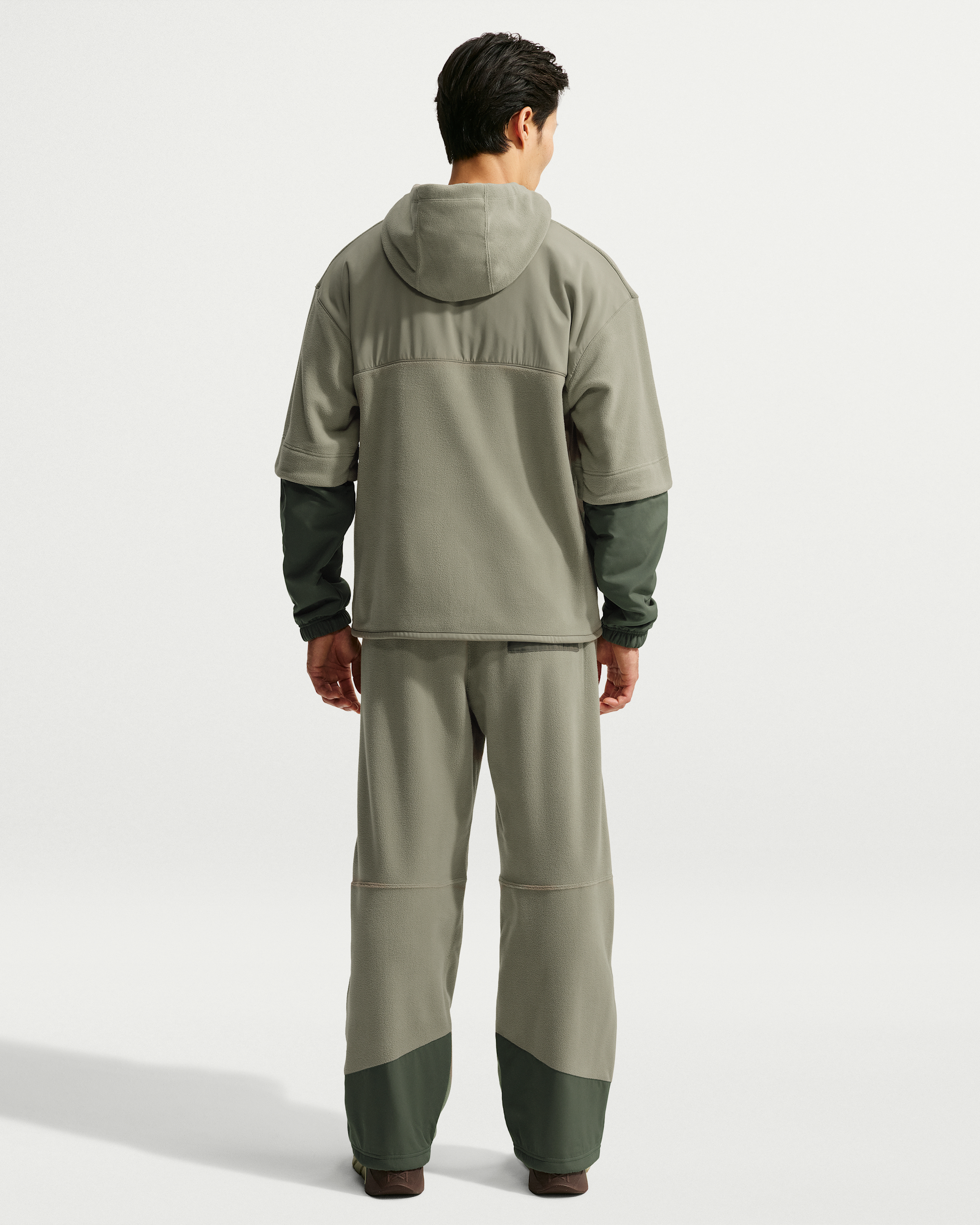 Nike Men's Therma-FIT Full-Zip Fleece Hoodie - Light Army/Camo Green/Light Army - View 5