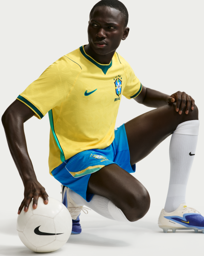 Brazil National Team 2026 Match Home Men's Nike Aero-FIT Football Shirt - Canary/Light Menta/Geode Teal - View 3