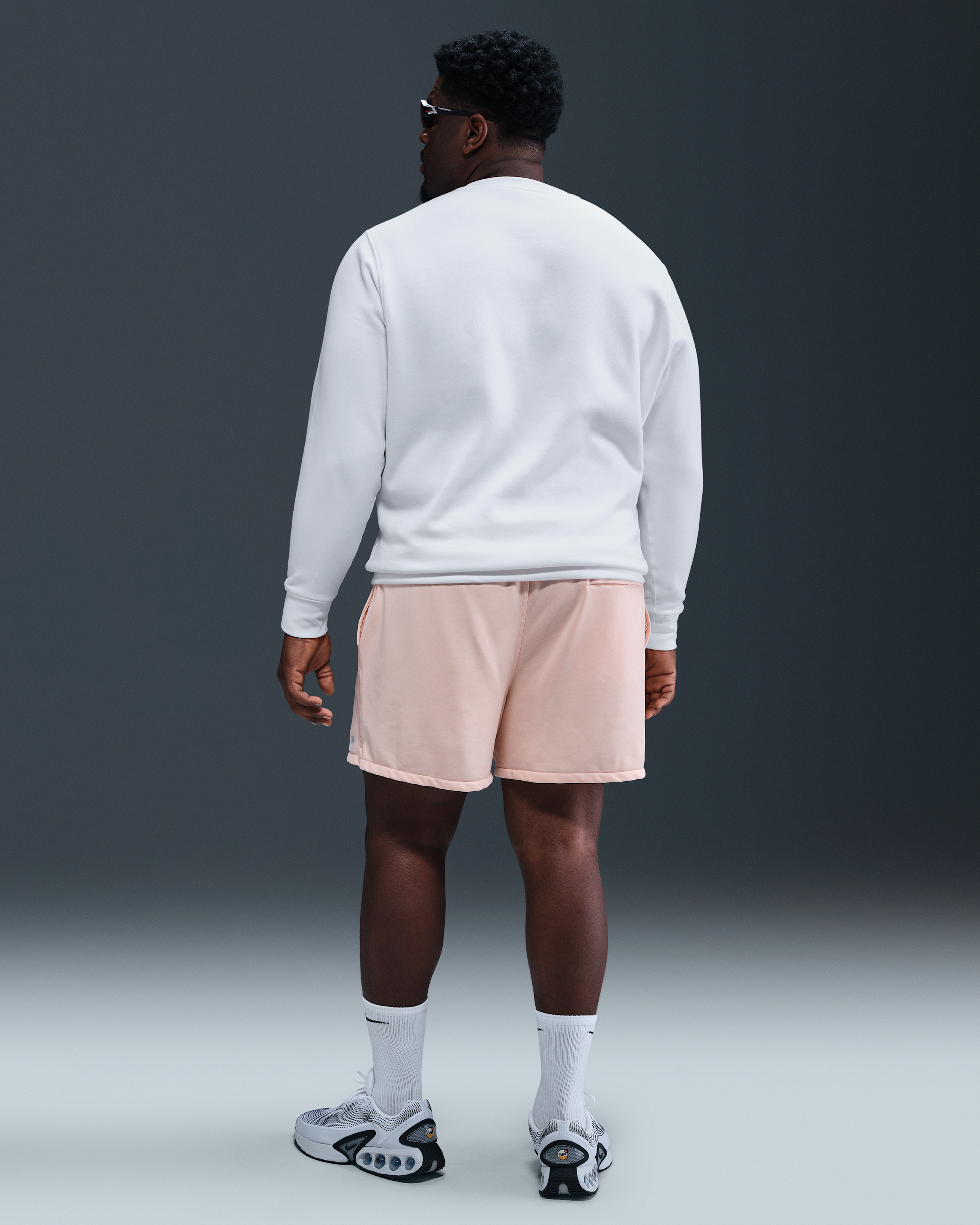 Nike Club Men's Fleece Crew - White/Black - View 10