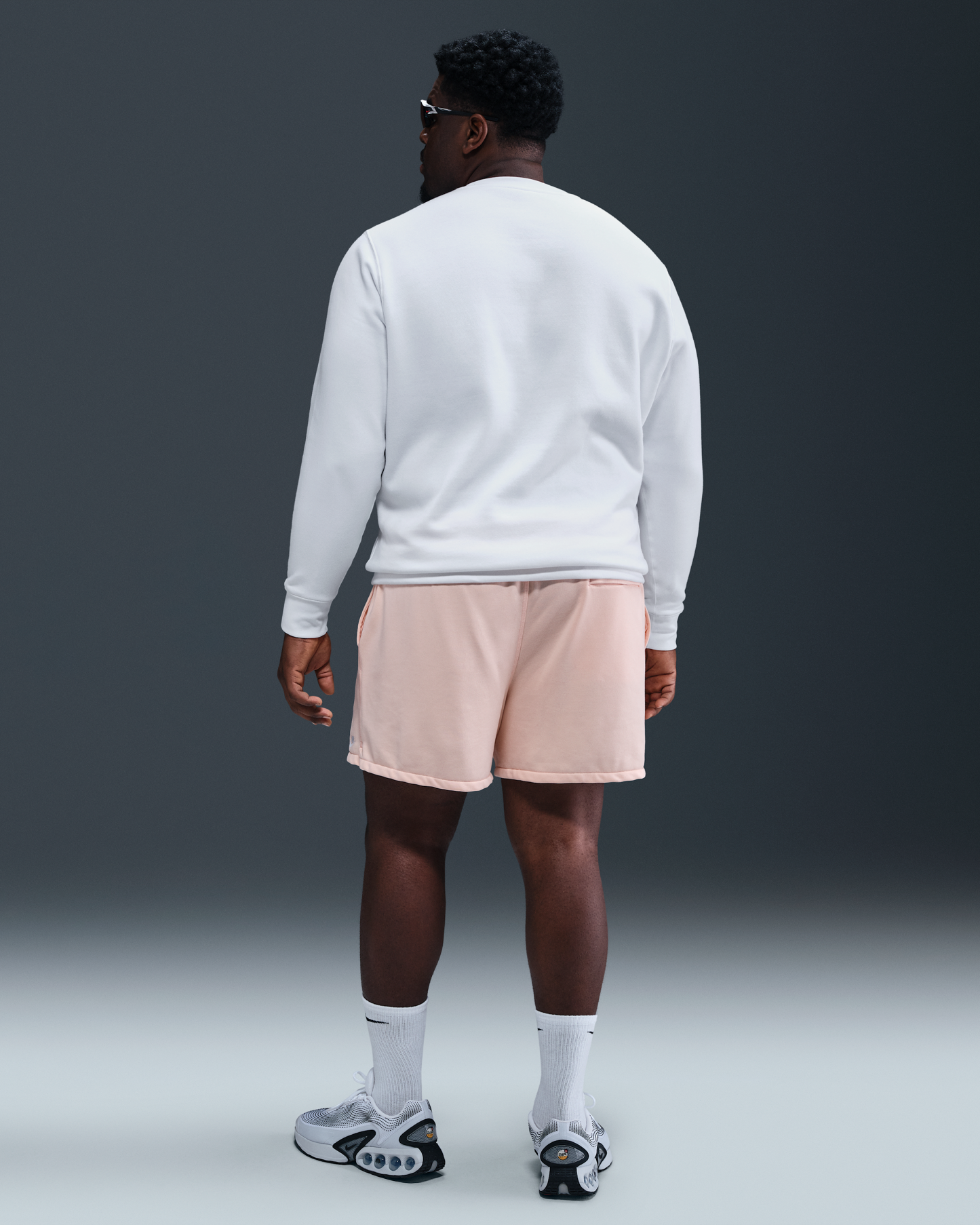 Nike Club Men's Fleece Crew - White/Black - View 10