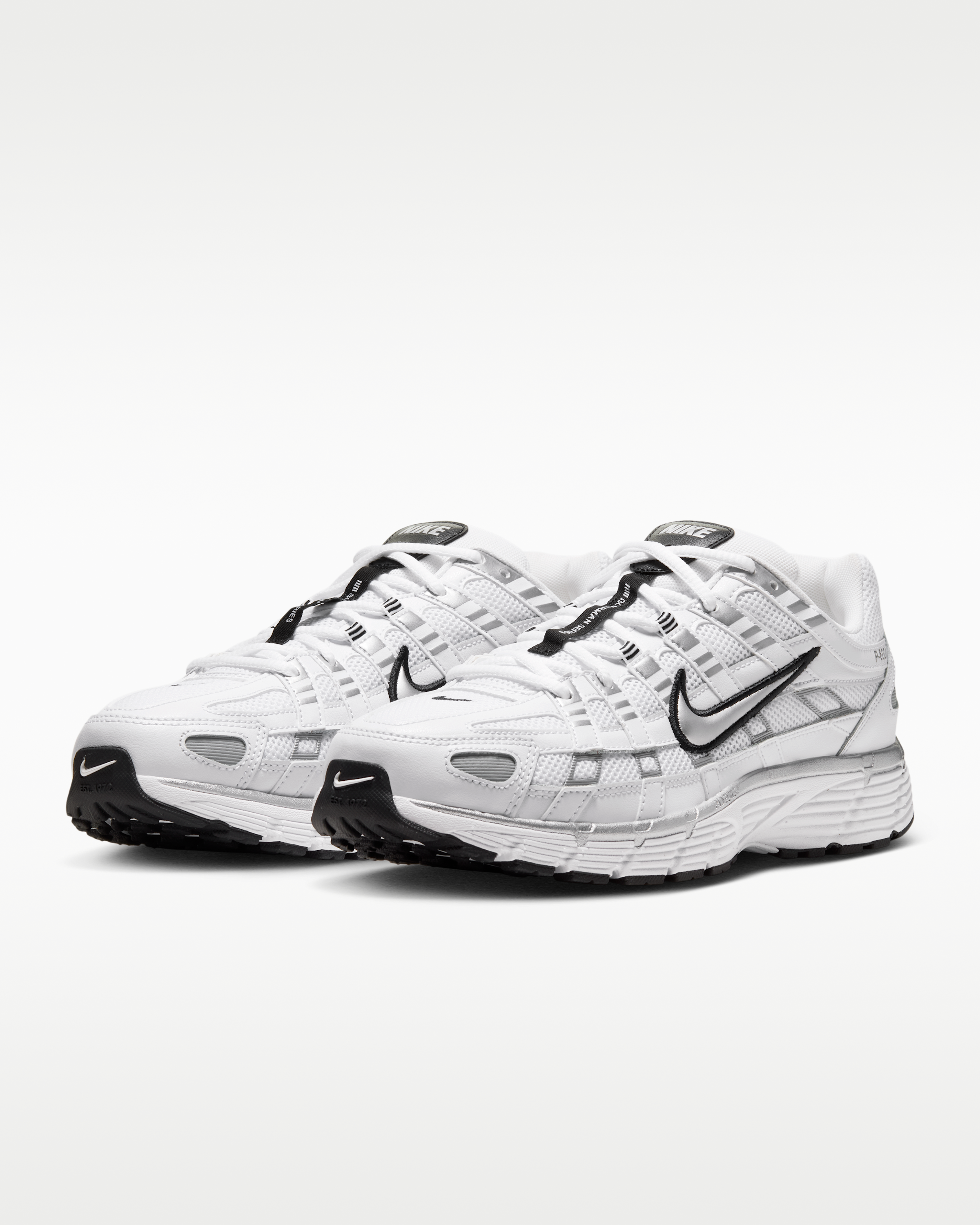 Nike P-6000 Shoes - White/Black/Metallic Silver - View 5