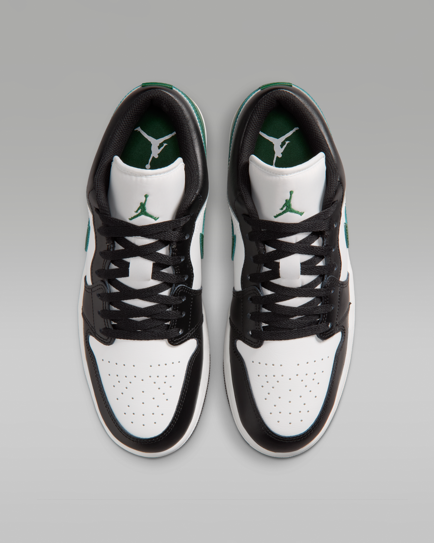 Air Jordan 1 Low Men's Shoes - Black/Gorge Green/Summit White - View 4