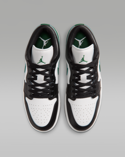 Air Jordan 1 Low Men's Shoes - Black/Gorge Green/Summit White - View 4